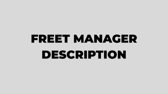 Job Description for Fleet Manager