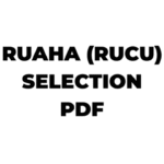 RUAHA (RUCU) Selected Applicants 2025-26 PDF