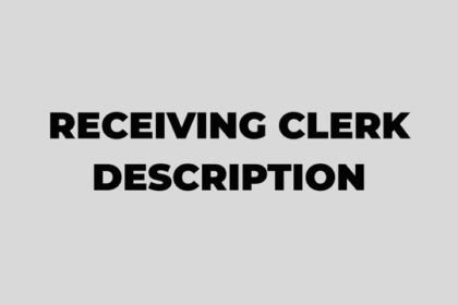 Receiving Clerk Jobs Description