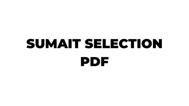 SUMAIT Selected Applicants 2025-26 PDF